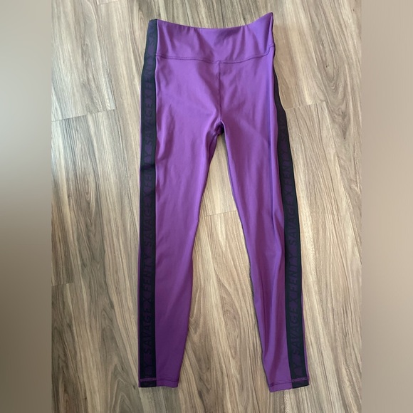 Savage X Fenty Main Player High Waist Legging Purple Galaxy size L - Picture 8 of 9